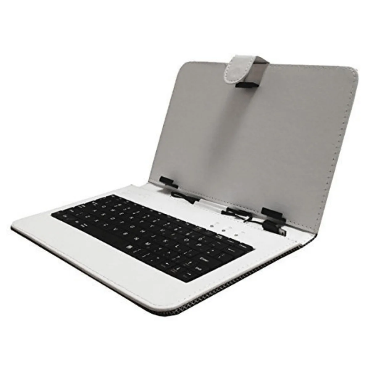 Blue folding leather case with built-in keyboard for 7 inch tablets