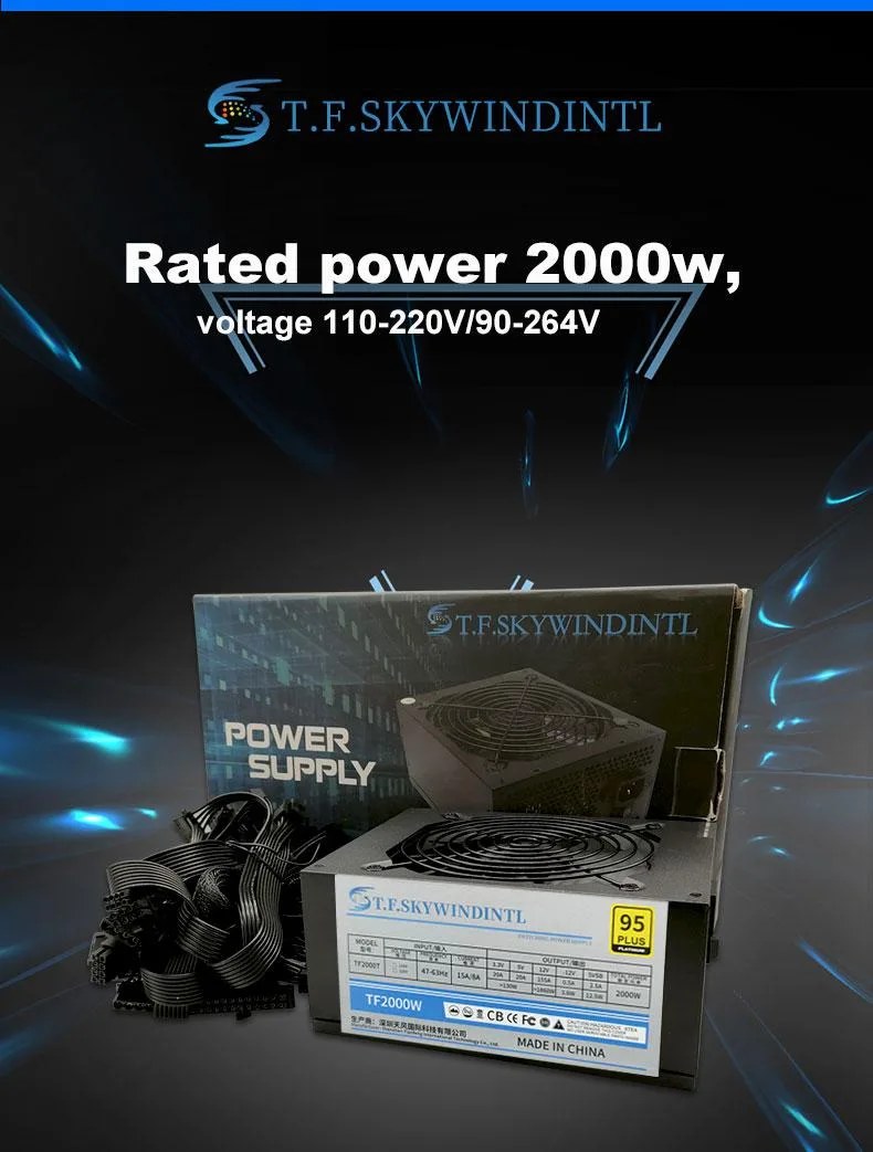 T.F.SKYWINDINTL T.F.SKYWINDINTL 2000W Server Power Supply 90-264V 140mm Fan — product photo