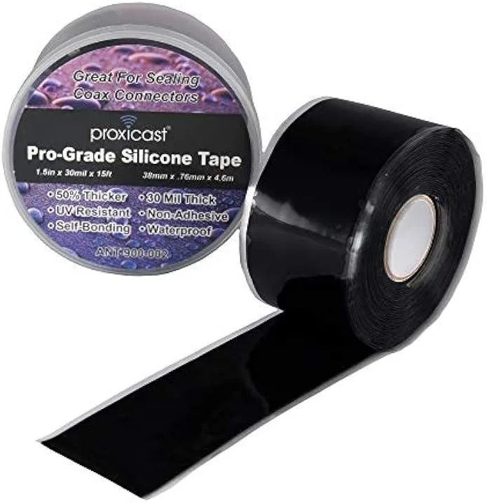 usbroway usbroway 30mil Self-Fusing Silicone Tape 1.5in x 15ft Black — product photo