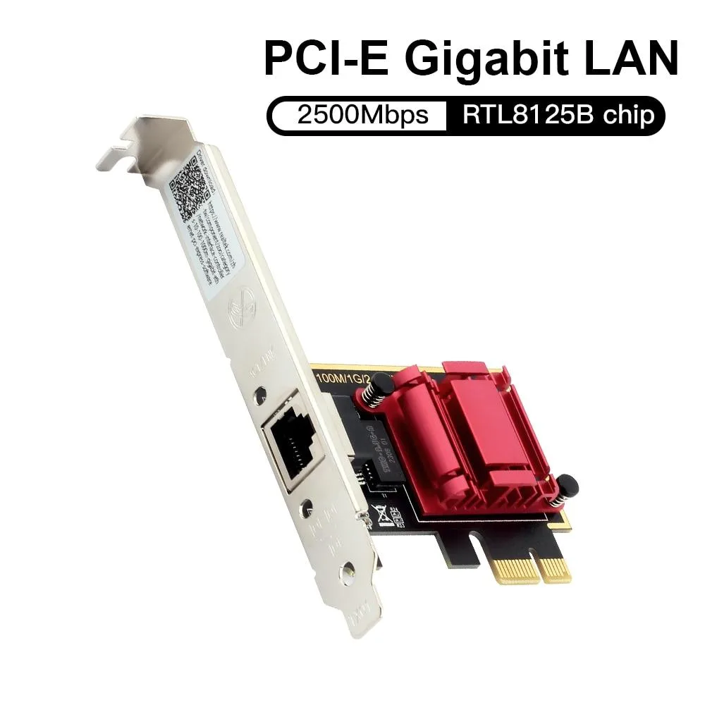 YINGHUA YINGHUA 2.5G PCIe Network Card RTL8125B 10/100/2500Mbps RJ45 — product photo