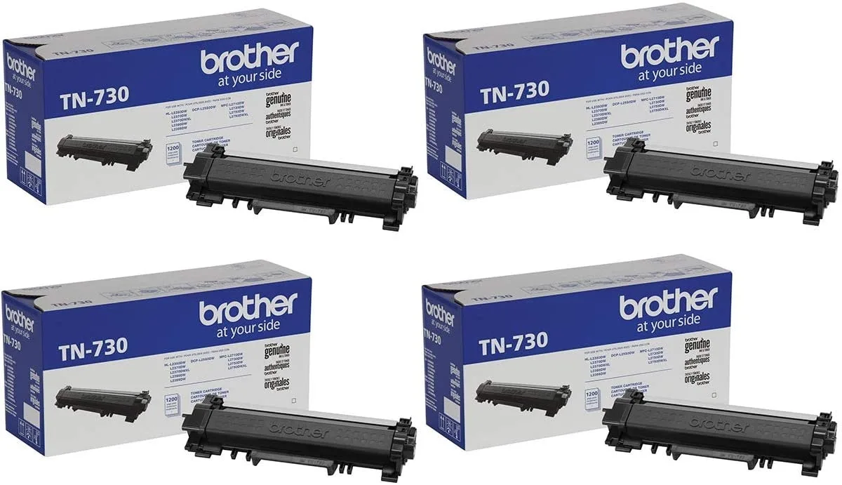 Brother Brother Genuine Black Toner Cartridge 4-Pack TN730 1200 Pages — product photo