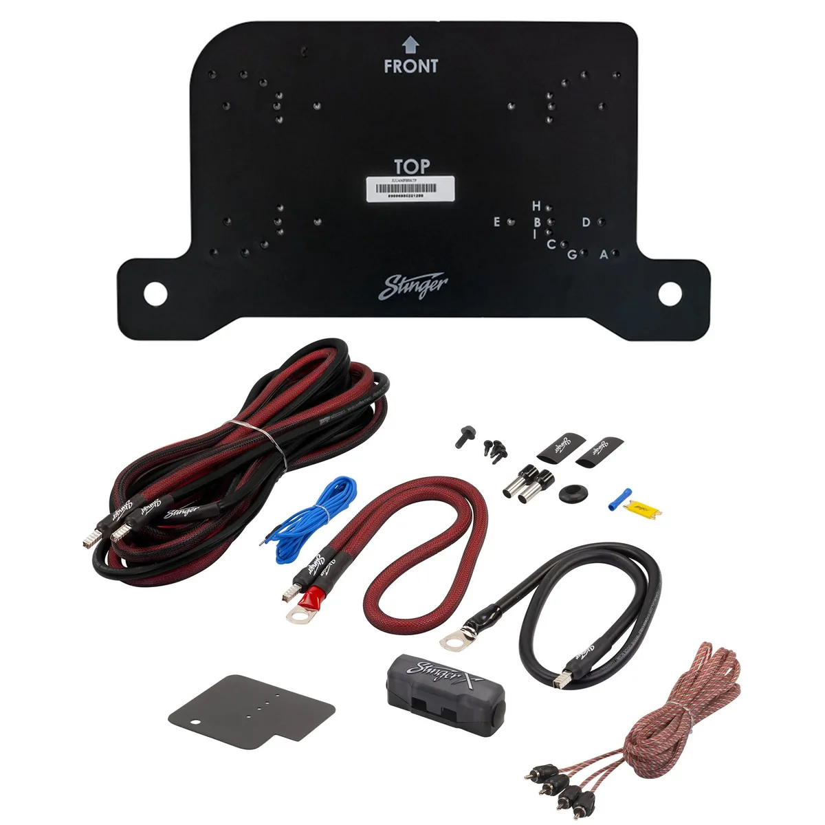 STINGER STINGER JLUAMPBRKTP Passenger Side Bracket with STXKJW8 Wiring Kit car subwoofer — product photo