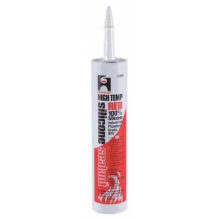 Red 10 oz cartridge of Hercules high-temp silicone sealant