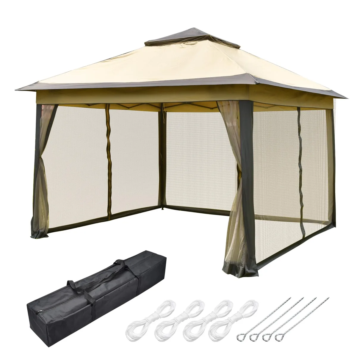 Yescom USA, Inc. Yescom 07TOP018-1111-3538 11x11ft Pop-Up Gazebo with Netting — product photo