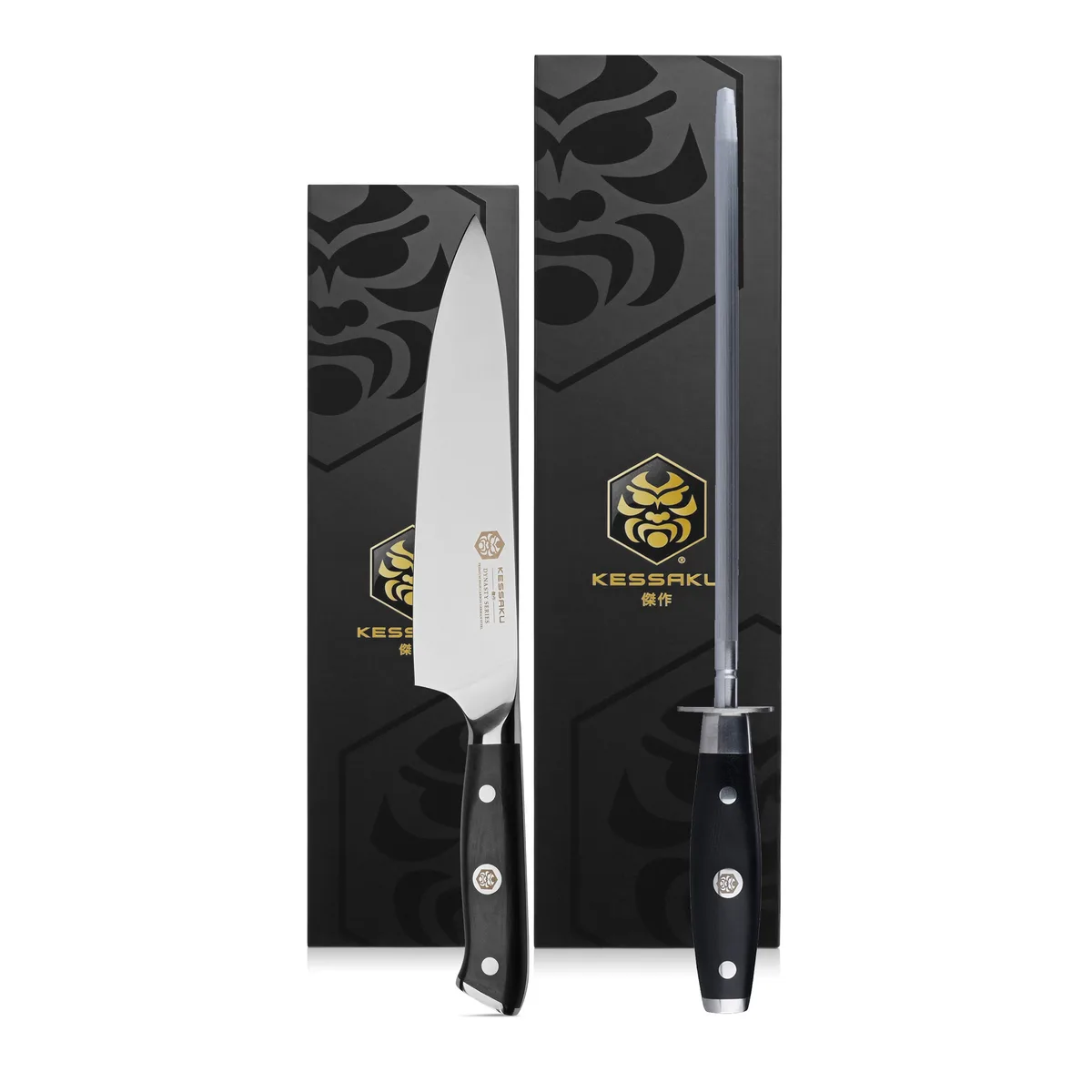 Kessaku Kessaku KES99002 8" Chef Knife &amp; 10" Honing Rod Set — product photo