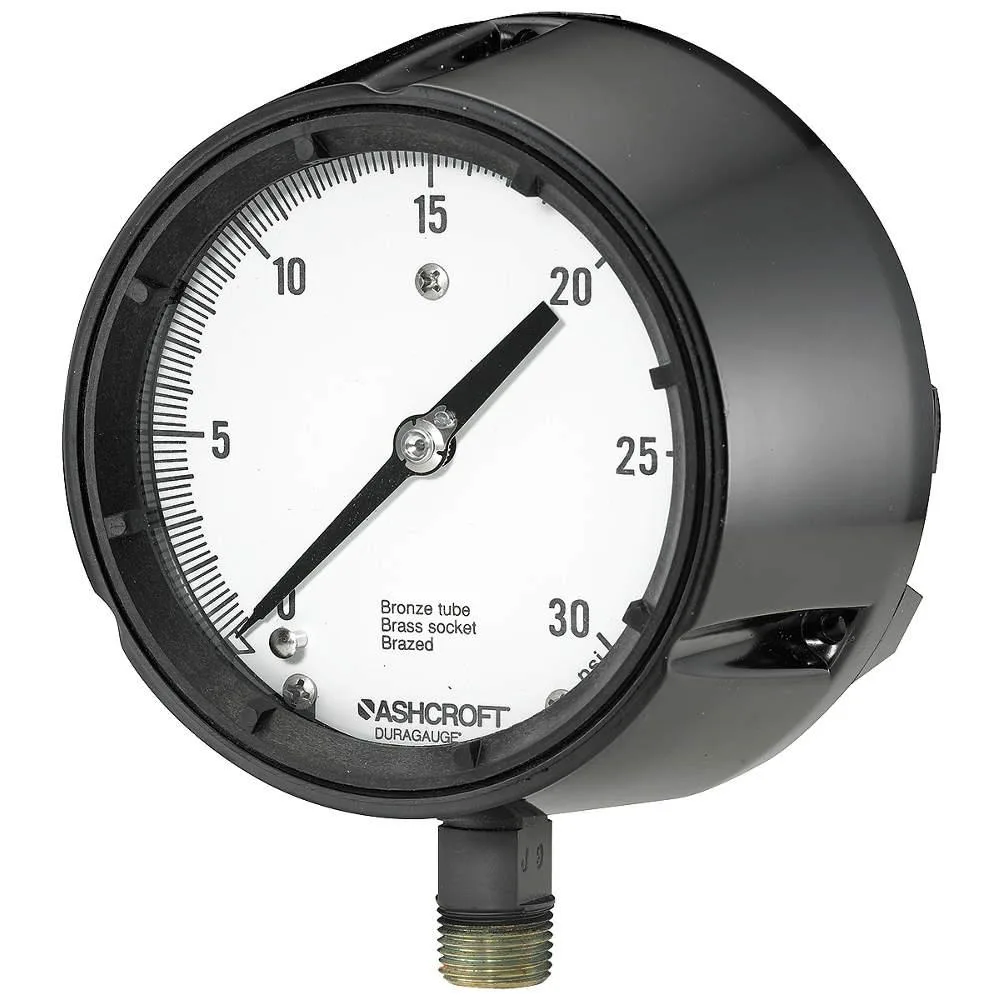 Ashcroft Ashcroft 451279 Process Pressure Gauge 0 to 30 psi 4 1/2 in Dial 1/2 in NPT — product photo