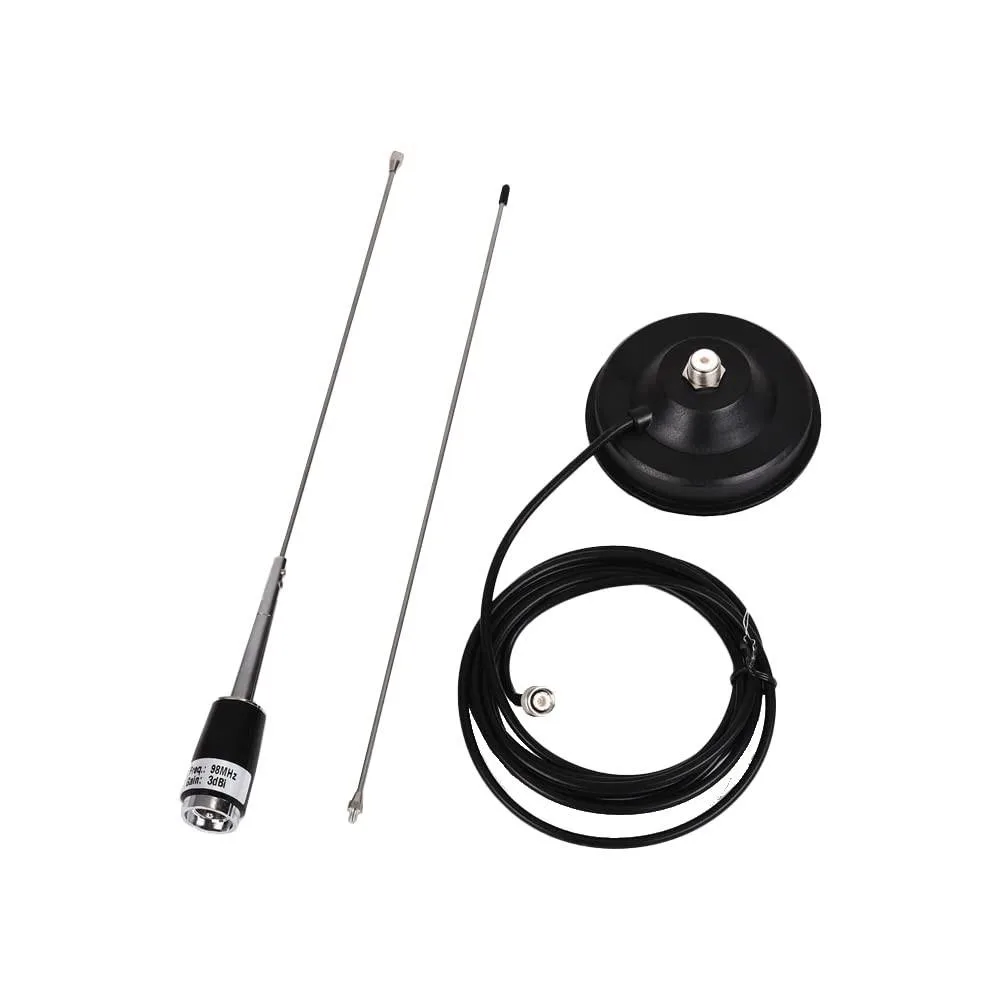 Adafruit Adafruit FM Transmitter Antenna Outdoor Stainless Steel 15W Magnetic Base 3m TNC Cable — product photo