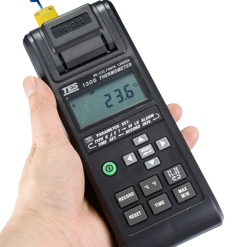TES Electrical Electronic Corp. TES Electrical Electronic Corp. 1305 Temperature Recorder RS-232 electrician tool — product photo
