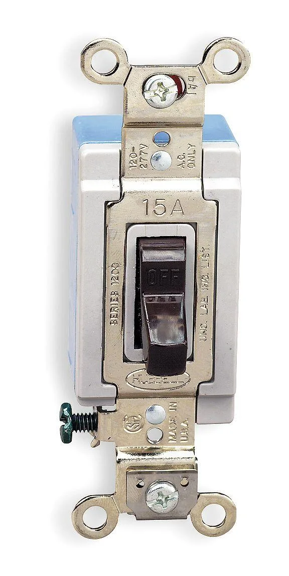 Hubbell Incorporated Hubbell Incorporated HBL1201 Single-Pole Toggle Switch 15A 120/277V Brown — product photo