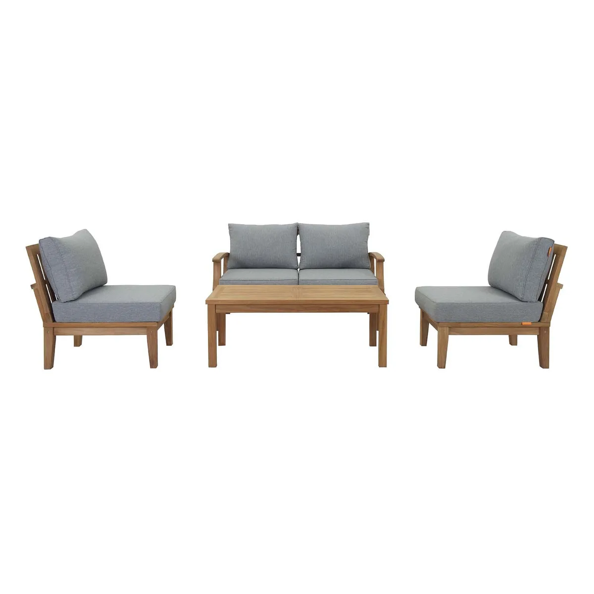 Modway Furniture Modway Furniture Marina 5 Piece Teak Set Natural Gray 64x120x31.5 — product photo