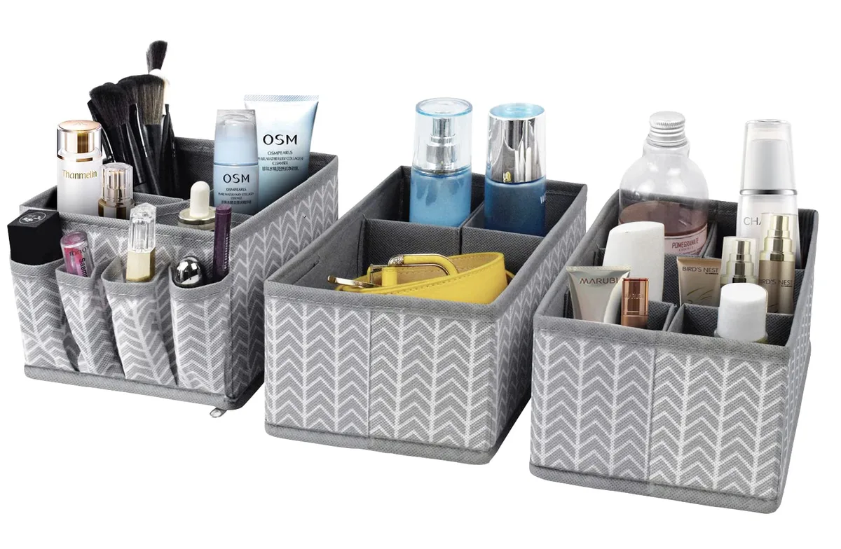  Decolav V-ZM-SZG3 Bath Storage 3-pack Black 14.33in W x 12.83in H x 9.06in D — product photo