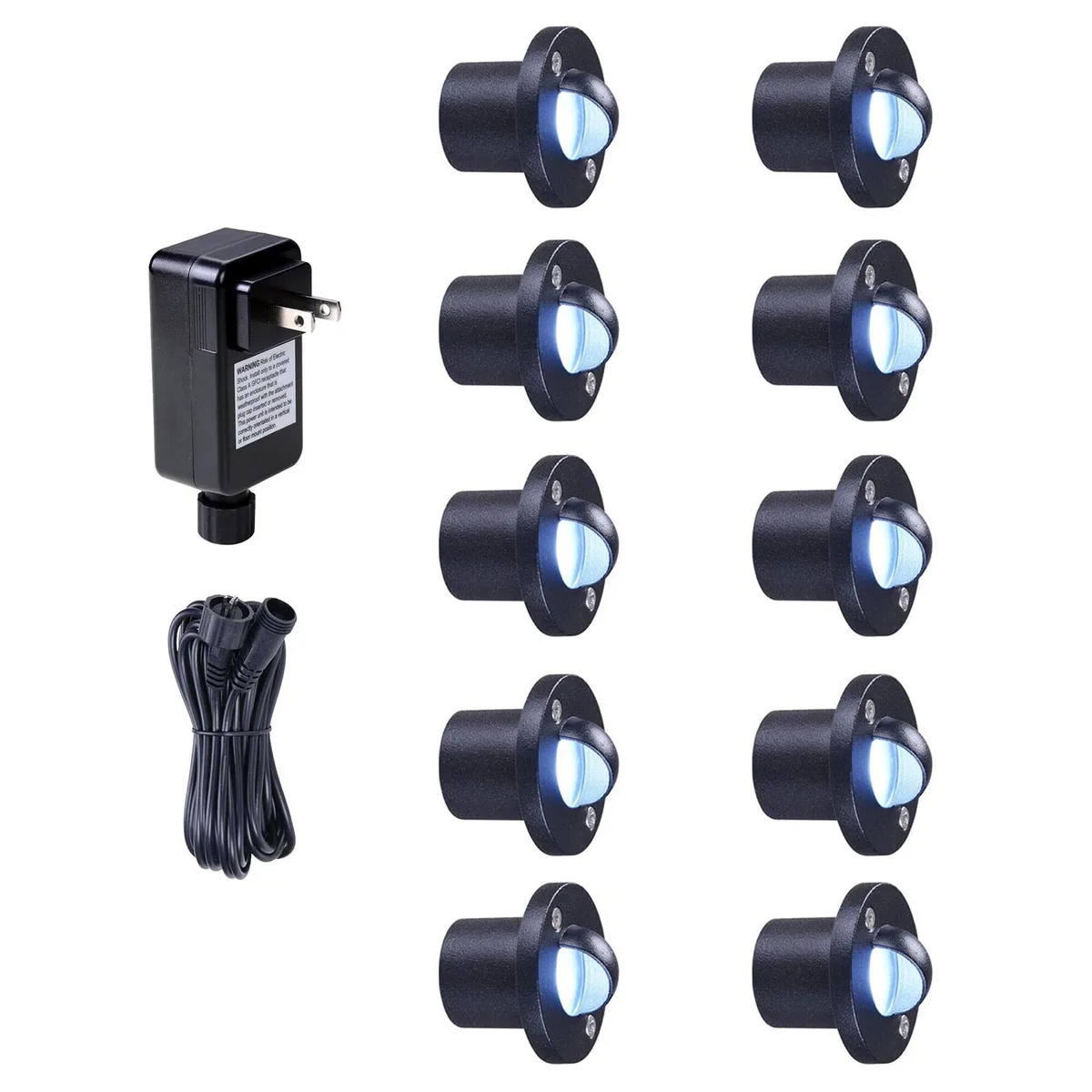 Yescom USA, Inc. Yescom USA, Inc. 11DCL004-CLW-10TWC 10-Pack 7000K Cool White IP67 Landscape Lighting — product photo