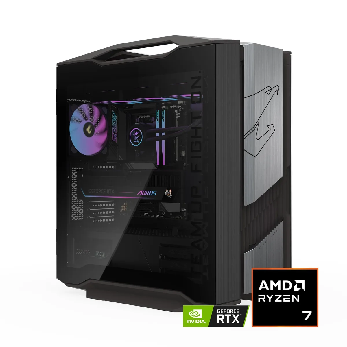 GIGABYTE GIGABYTE AS5A7N9-5000 Ryzen 7 9800X3D RTX 5090 64GB DDR5 2TB Gen5 gaming PC — product photo