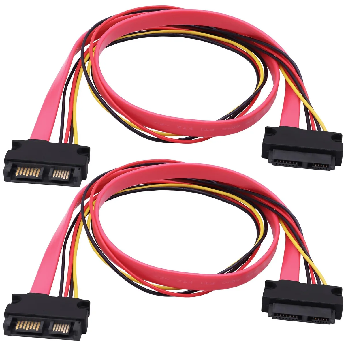 Vszerda Vszerda Slimline SATA 13Pin 7+6 Male-Female Extension Cable 50cm 2pcs — product photo