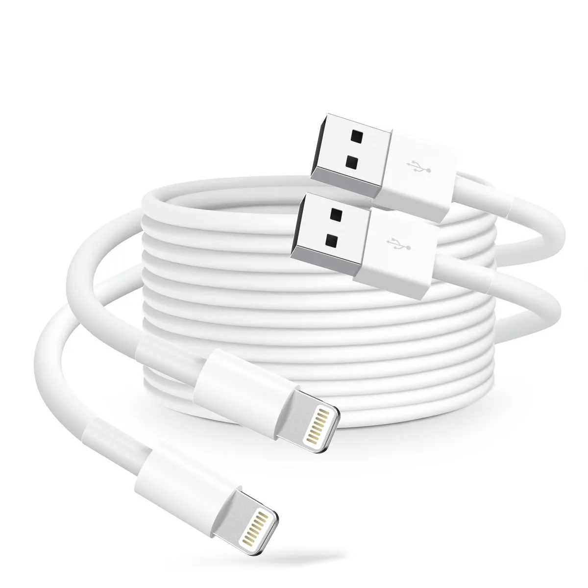 No Sew No Sew USB-A to Lightning Cable 2-Pack 6FT 1.8M White — product photo