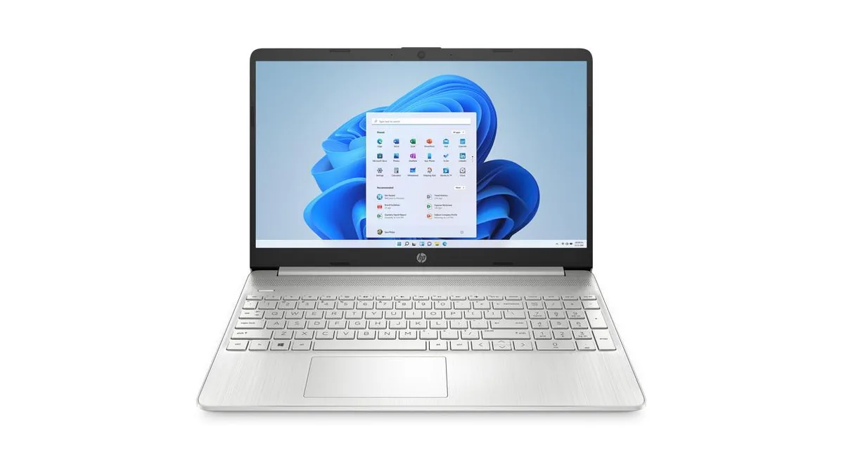 HP HP 15.6" HD Touch laptop Ryzen 7 5700U 12GB 256GB Natural silver — product photo