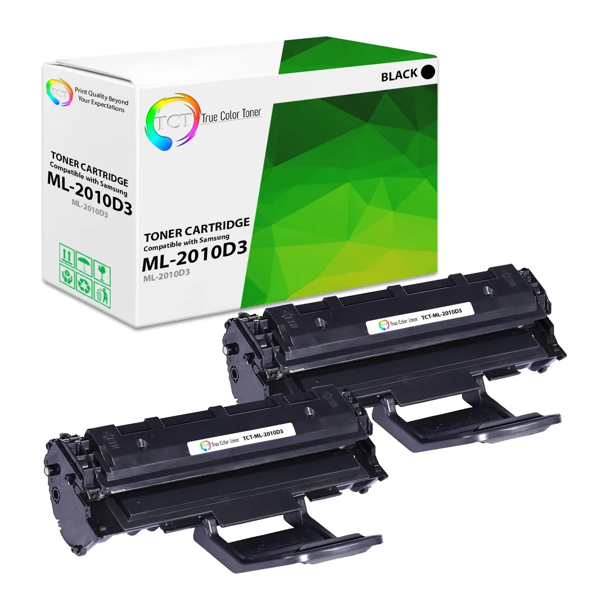 True Color Toner True Color Toner ML-2010D3 Black Toner Cartridge 2 Pack 3000 Pages — product photo