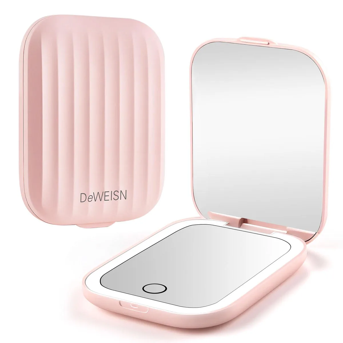  deweisn SM417 10x Magnification LED Mirror Pink 4.9" x 4.1 — product photo