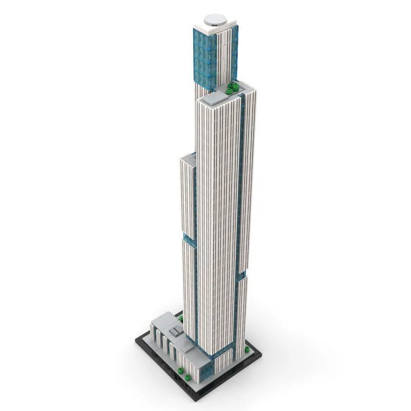 ZITIANYOUBUILD ZITIANYOUBUILD MOC-241968 1/800 Tower 1 Nanjing Financial City 1780PCS Educational Building Set — product photo
