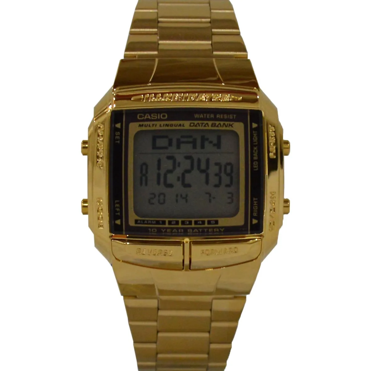 CASIO CASIO DB-360G-9A Gold Digital Watch 30m 10yr Battery — product photo