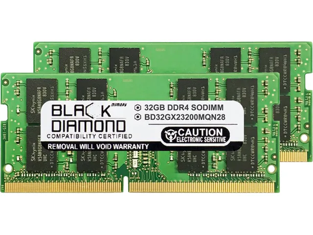 Black Diamond Memory Black Diamond Memory BD32GX23200MQN28 64GB (2 x 32GB) DDR4 3200 laptop RAM — product photo