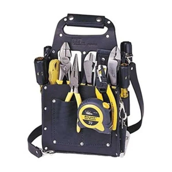 Ideal 35-804 13-piece hand tool kit with three pliers in a storage caddy