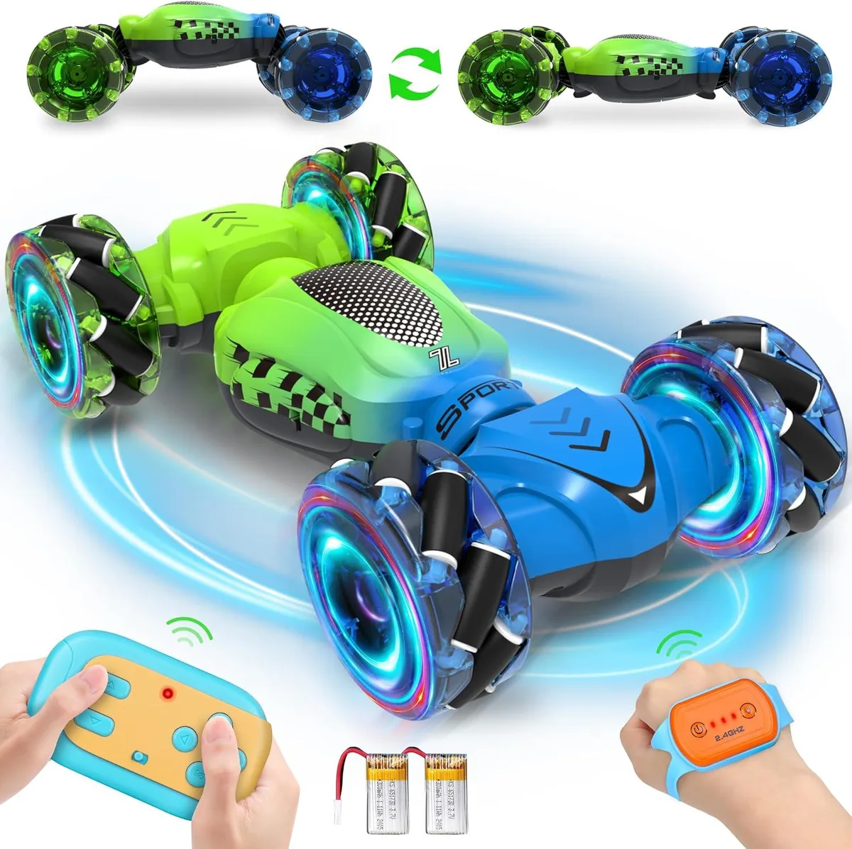usbroway usbroway Gesture Sensing RC Stunt Car 4WD 2.4 GHz 360° Rotation Toy — product photo