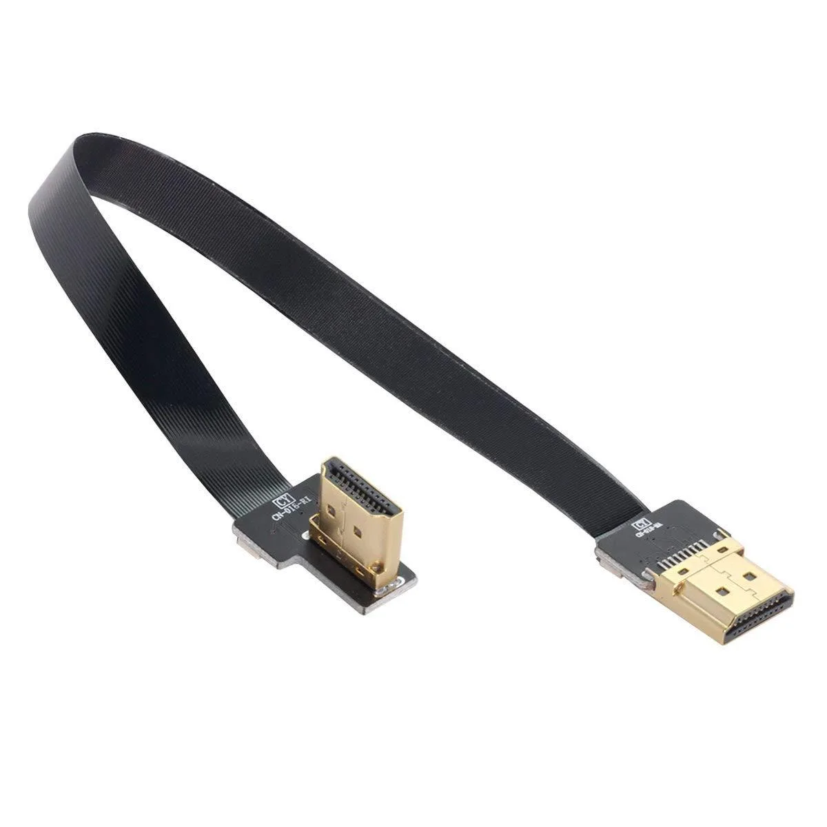 LORDWORLD LORDWORLD FPV HDMI Male to Right-Angled 90° Male FPC Flat Cable 0.1M — product photo