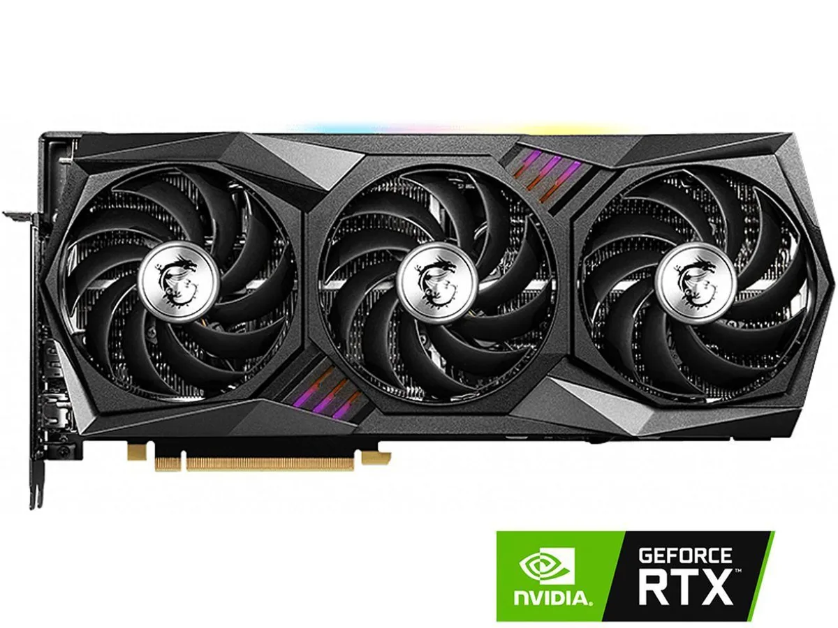MSI MSI GeForce RTX 3060 Ti GAMING X TRIO LHR graphics card — product photo