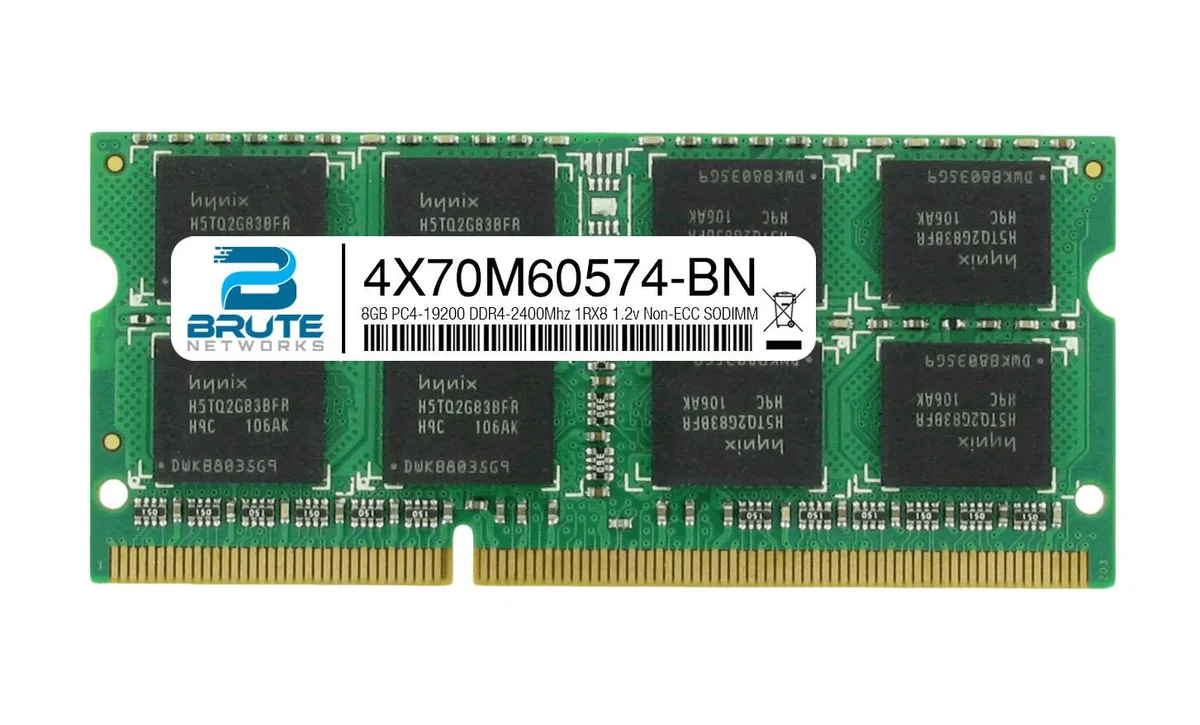Brute Networks Brute Networks 8GB DDR4 2400 CL15 1.20V ECC SODIMM 4X70M60574 — product photo