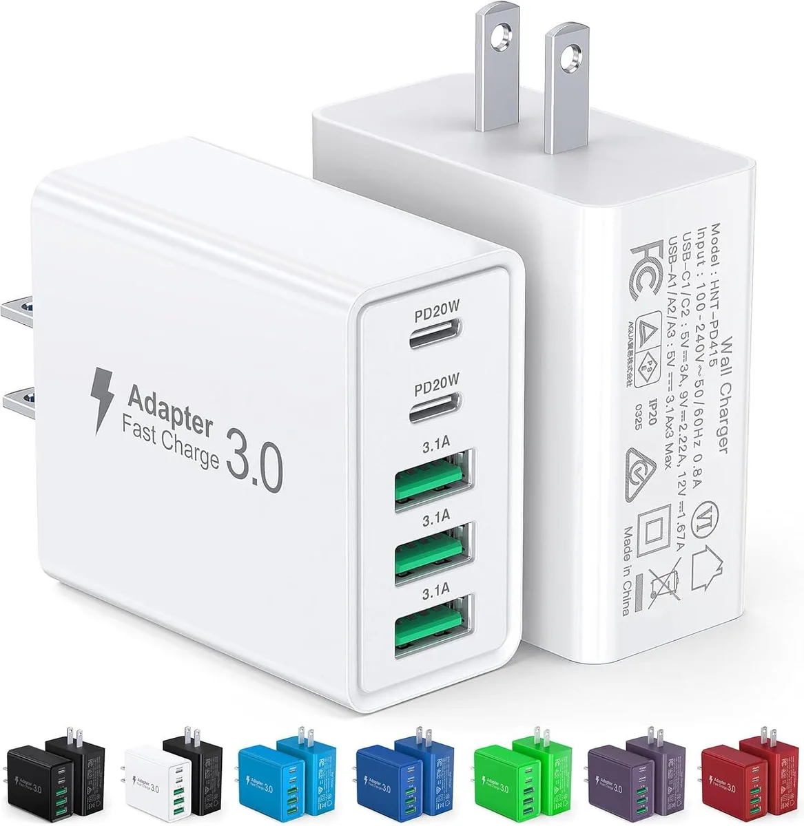 ONITOON ONITOON 50W 5-Port USB-C Wall Charger 2-Pack — product photo