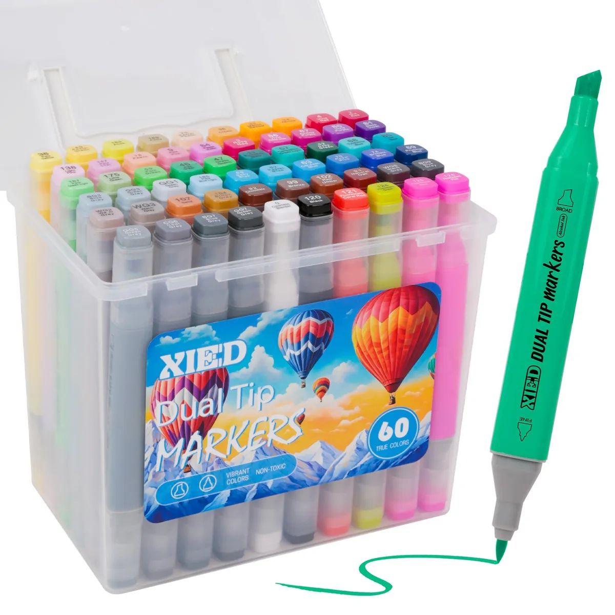  Avery 60 Dual-Tip Alcohol Markers Set — Fine Art — product photo