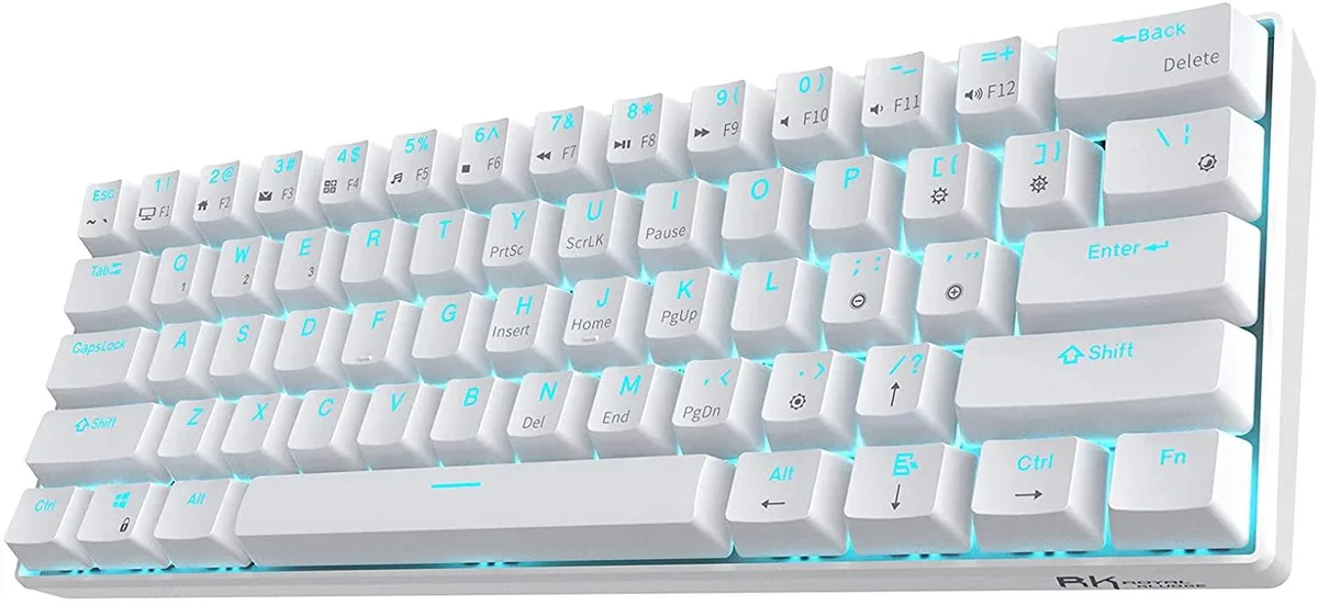 Takrabssin Takrabssin RK61 60% 61-Key Mechanical Gaming Keyboard White Red Switch 2.4Ghz Bluetooth 5.1 — product photo