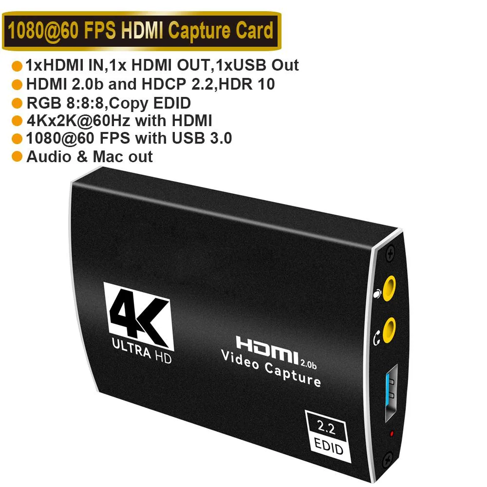 ESTONE ESTONE OZC3B USB 3.0 video capturing device 4K 1080p 60 3.5mm — product photo