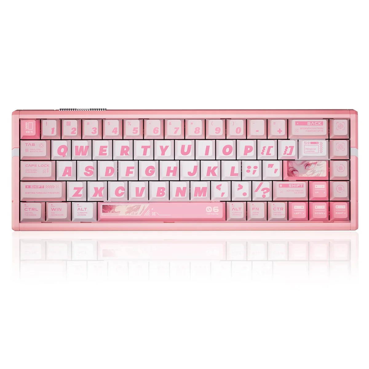 Vszerda Vszerda RS6 Ultra 65% 68-Key Hall Effect Gaming Keyboard Pink-TTC RGB Magneto — product photo