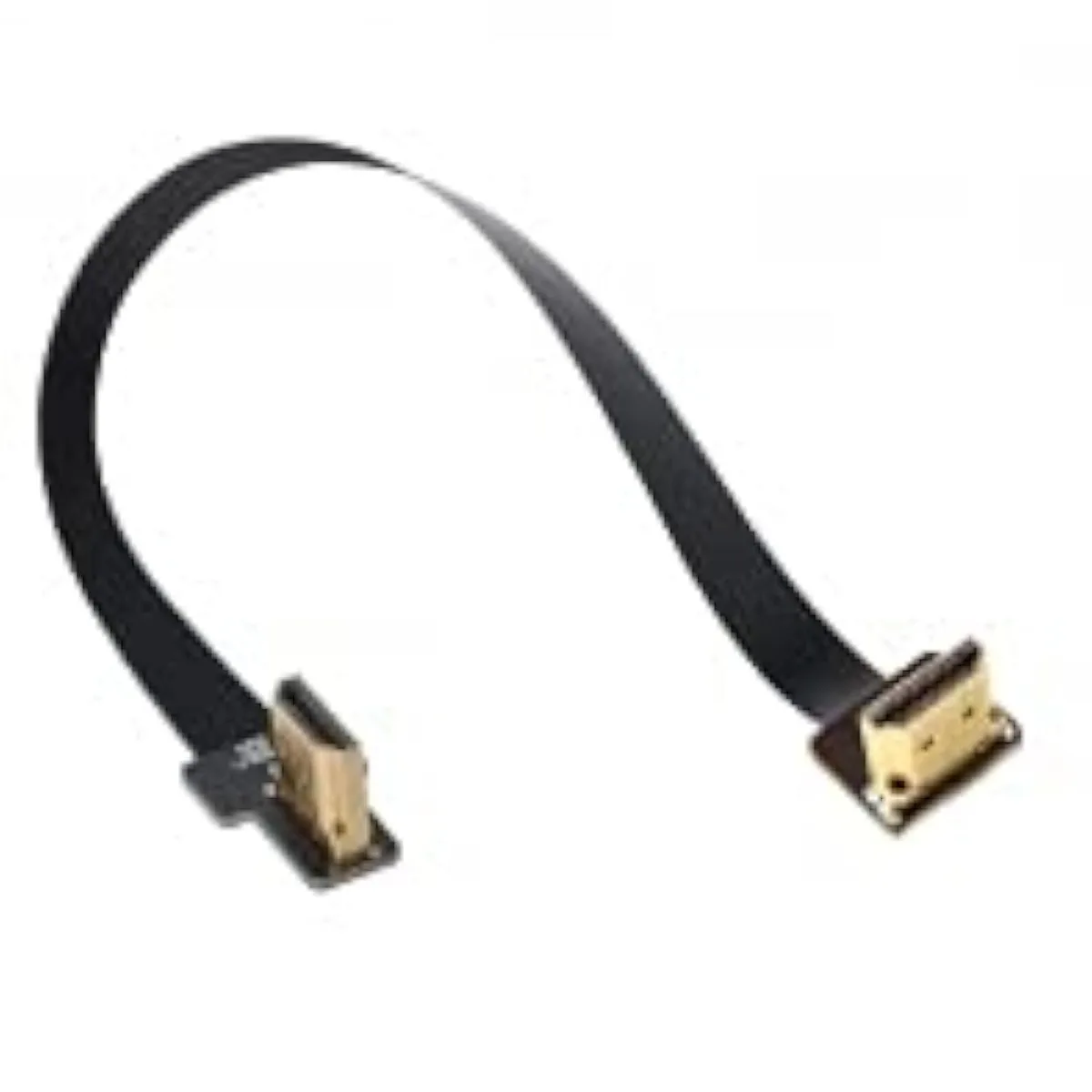 Flat HDMI cable with right-up angled connectors 20cm
