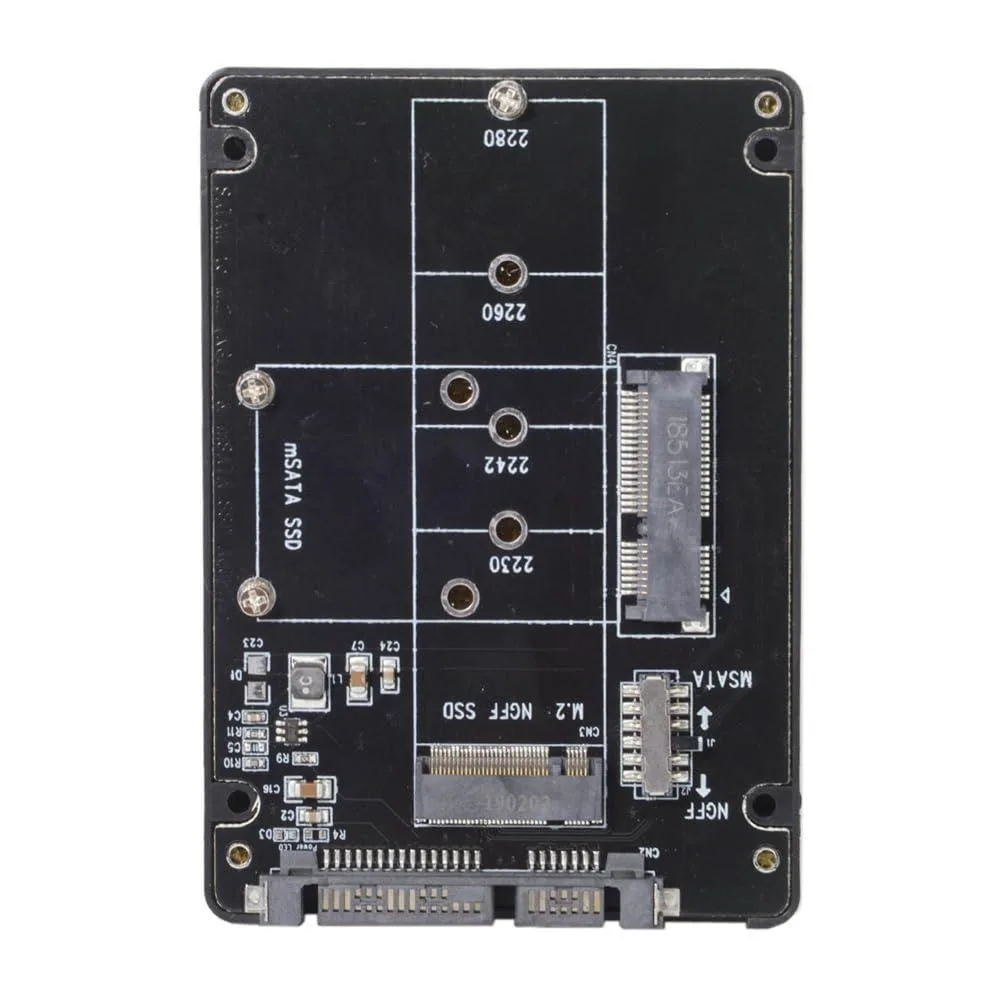 LORDWORLD LORDWORLD 2-in-1 M.2 B-Key &amp; mSATA to SATA 3.0 Adapter Enclosure with Switch — product photo
