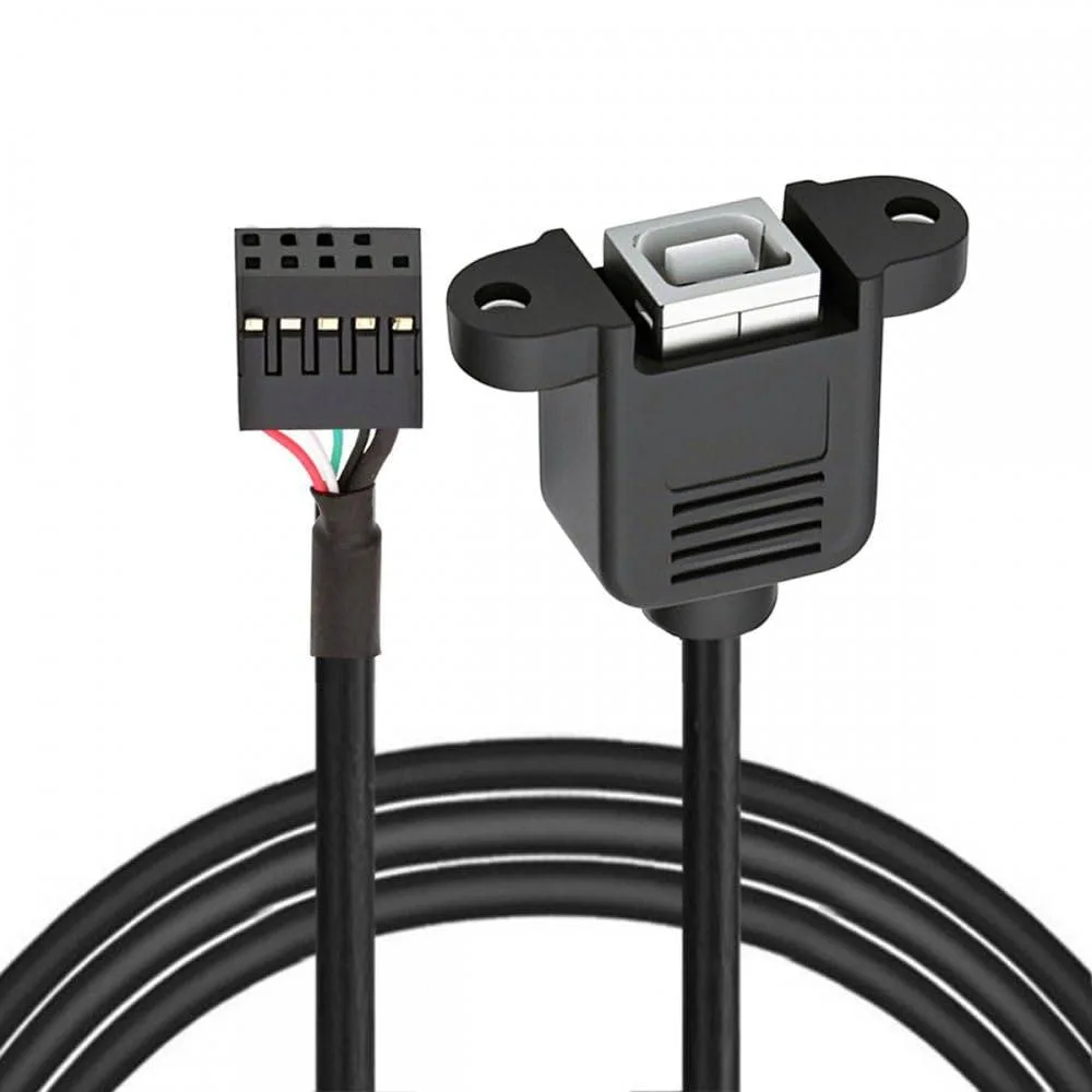 Vszerda Vszerda USB 2.0 Motherboard 9pin 10pin Header to Type-B Female Panel Mount Cable 50cm — product photo