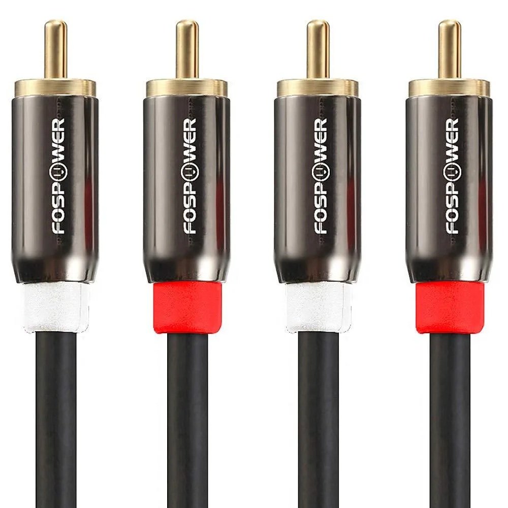 PISKEKAT PISKEKAT 2RCA Male to 2RCA Male Audio Cable 15ft 24K Gold Plated — product photo