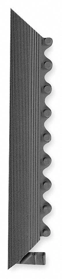 Black rubber ramp edge three feet long with raised anti-slip surface