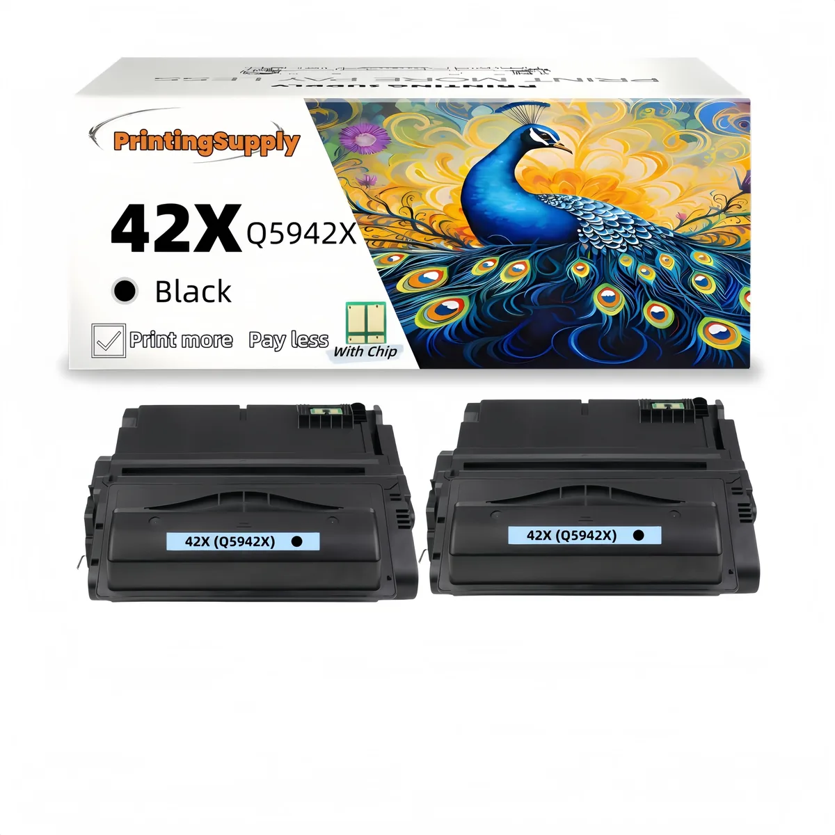 Aster Graphics Inc Aster Graphics Inc 42X Q5942X Black Toner Cartridge 2 Pack — product photo