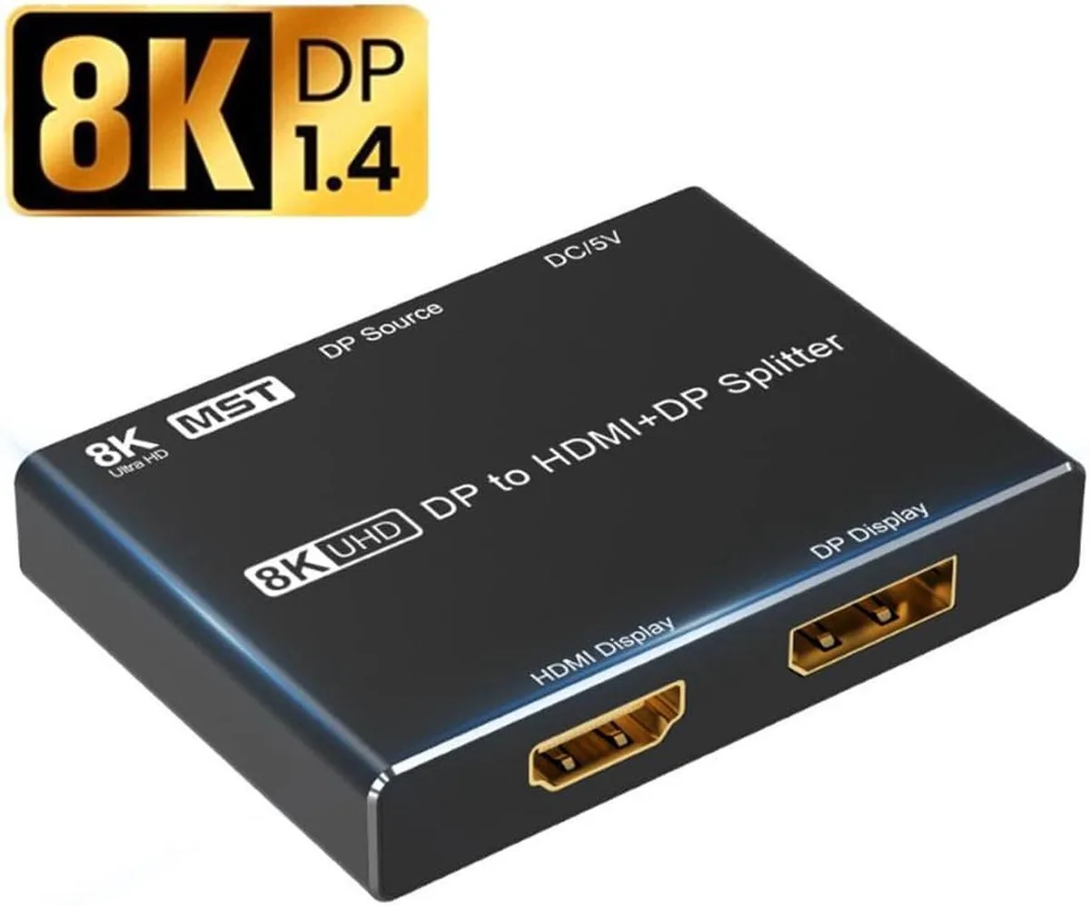 Vszerda Vszerda DisplayPort 1.4 8K@30Hz 4K@120Hz MST SST HDR Video Splitter — product photo