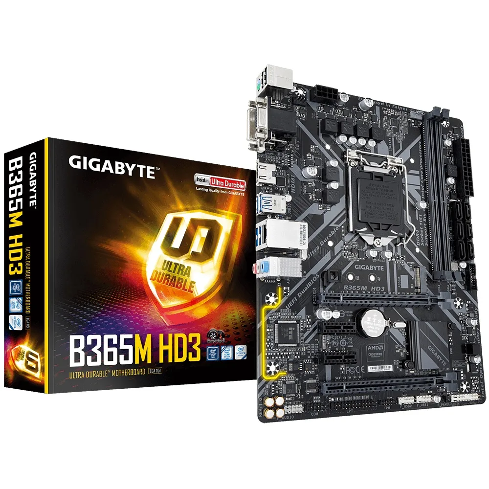 GIGABYTE GIGABYTE B365M HD3 Intel B365 LGA 1151 Micro ATX DDR4 motherboard — product photo