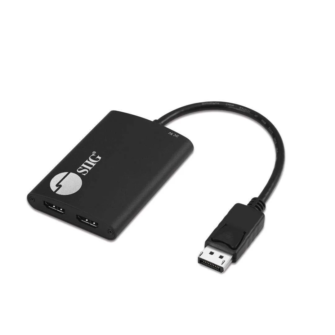 SIIG, Inc SIIG, Inc DisplayPort 1.2 to 2 HDMI MST Hub Video Adapter CE-DP0K11-S1 — product photo