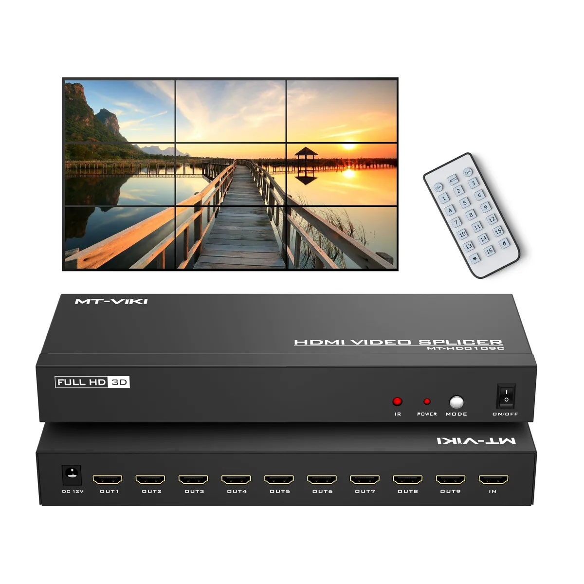 Vszerda Vszerda HD0109-B 3x3 Video Wall Controller 1080P@60Hz — product photo