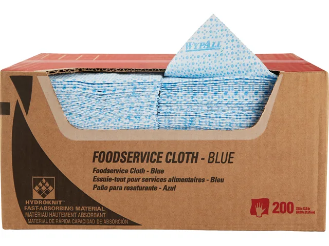 WypAll WypAll 51636 Foodservice Cleaning Cloths 12.5 x 23.5 Blue 200/Carton — product photo