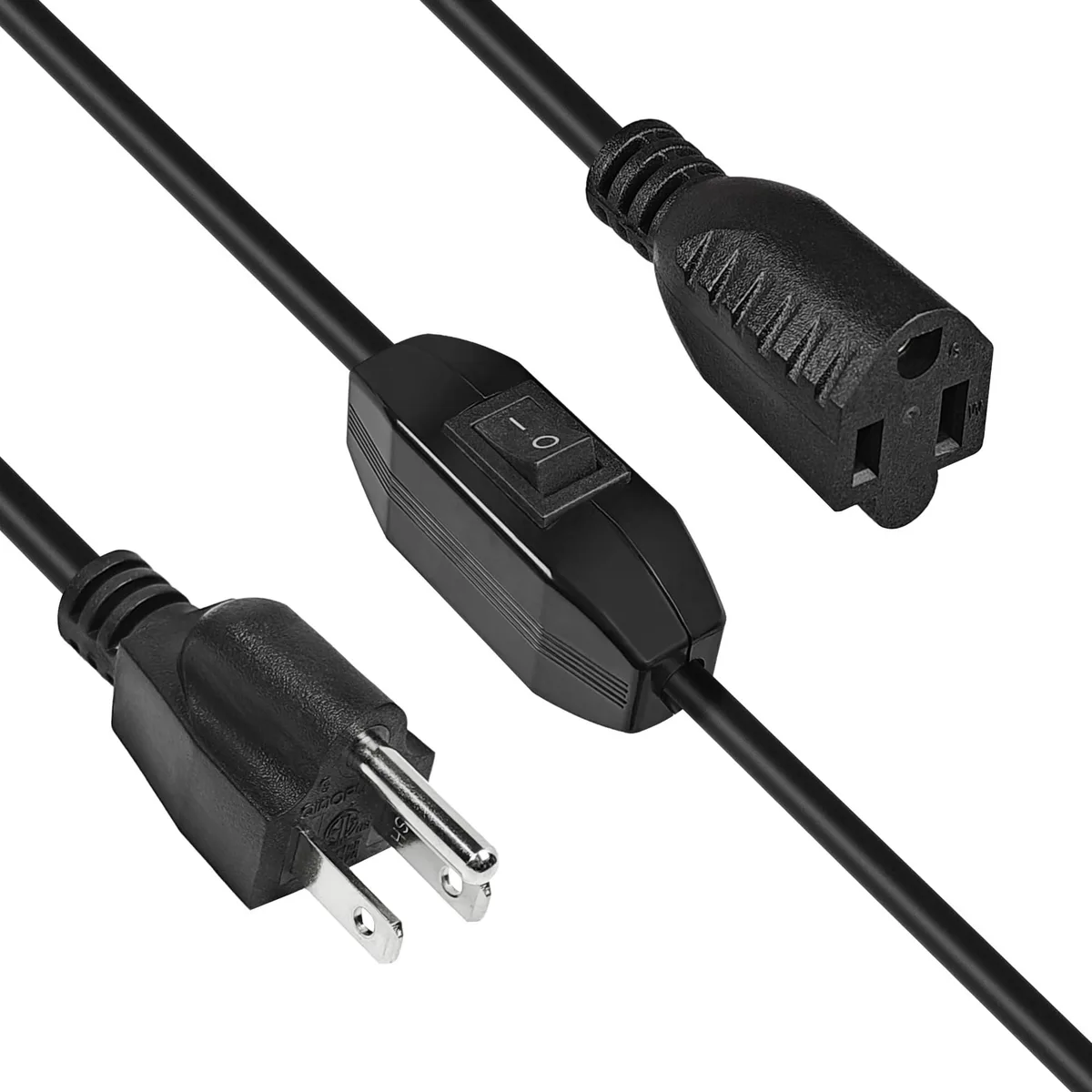  18 AWG 6.56ft 125V 15A Straight Blade Plug — product photo