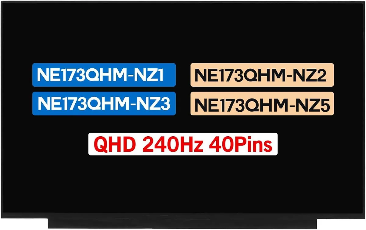 NUOLAISUN NUOLAISUN 17.3" laptop screen QHD 2560×1440 240Hz 40-pin — product photo