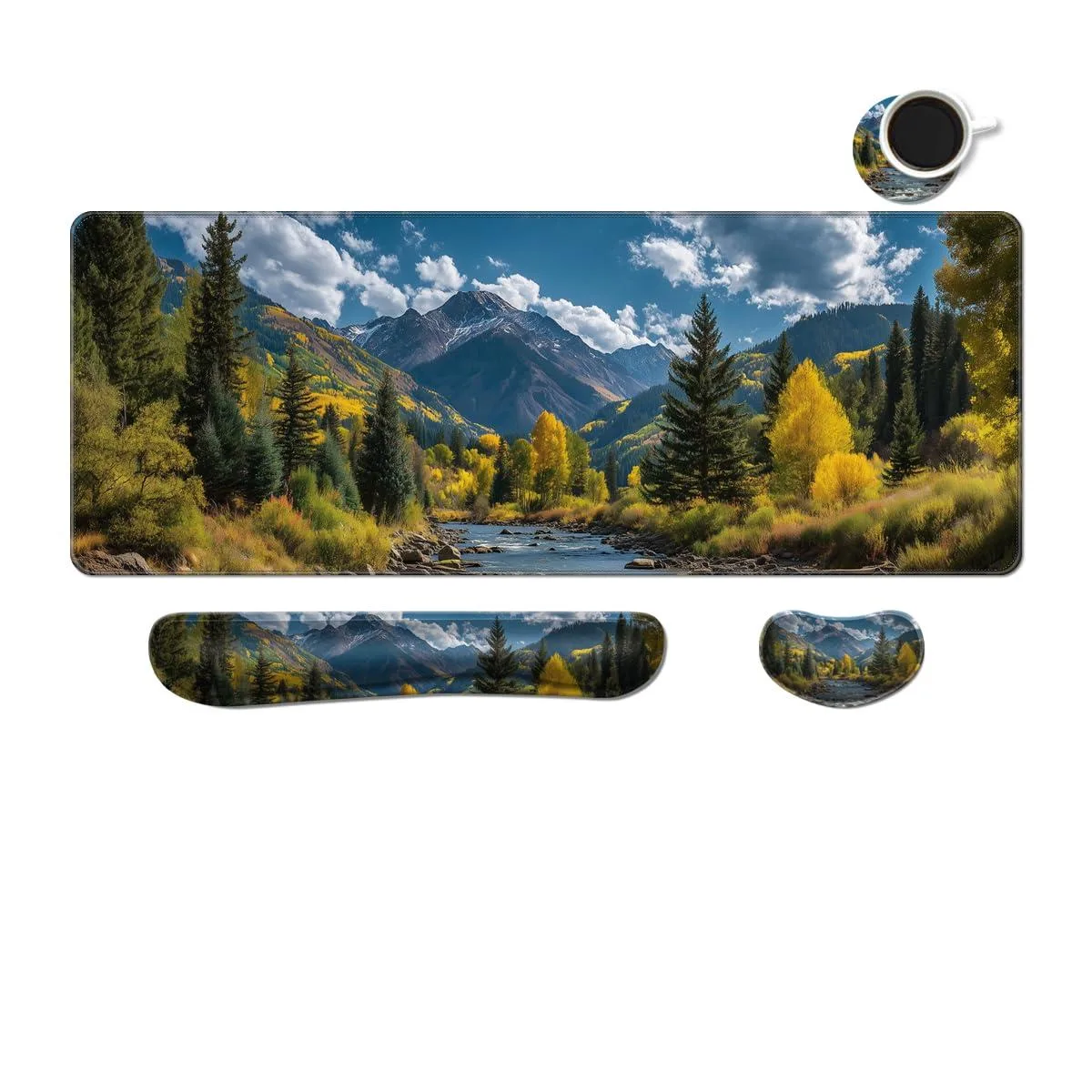  Keychron MBT101853 Mouse Pad &amp; Keyboard Accessories, XXL 31.5x11.8in, 2mm Thick, Memory Foam Wrist Rests — product photo