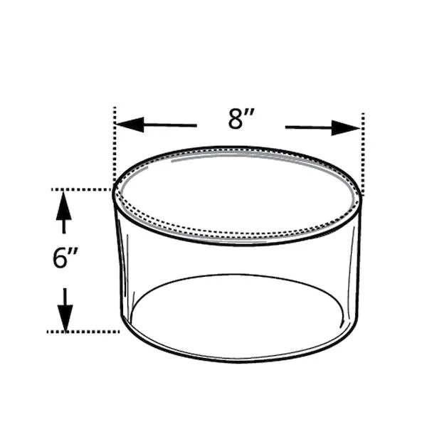 Azar Displays Azar Displays 556805 8"W x 6"H Clear Acrylic Cylinder food service — product photo